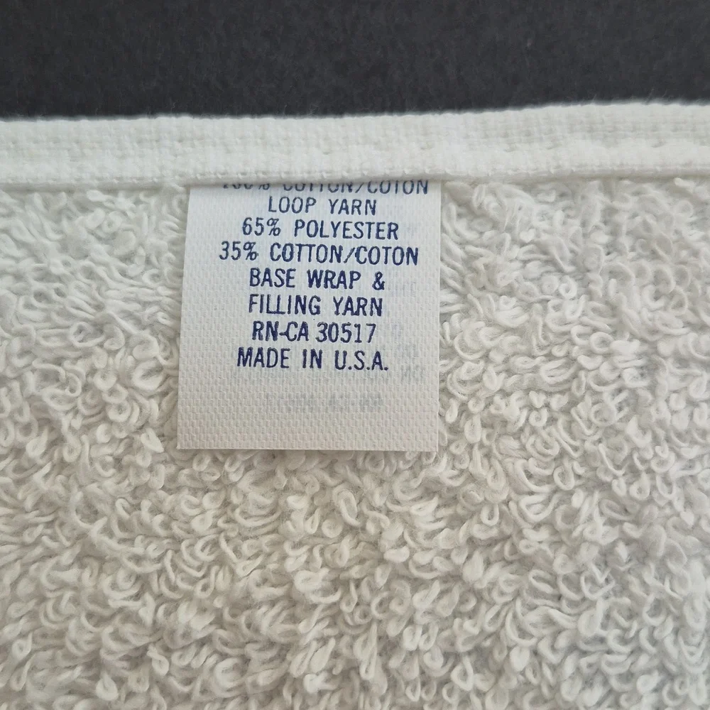 Vintage Floral and Striped Fringe Towel Shabby Cottage 80's 90's